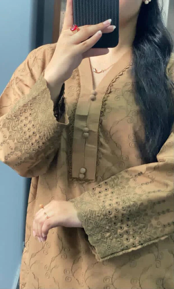 2 piece stitched chikankari suit