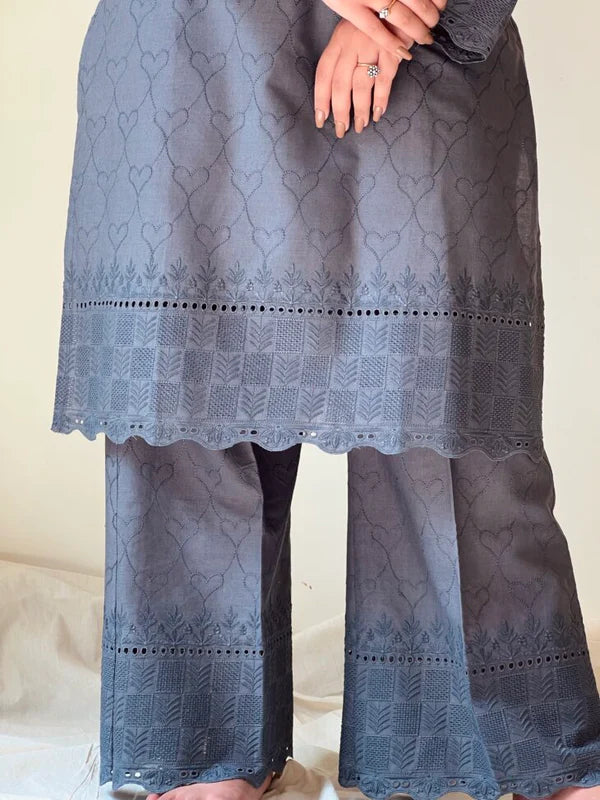 2 piece stitched chikankari suit