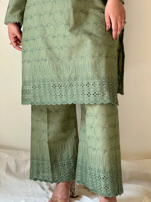 2 piece stitched chikankari suit