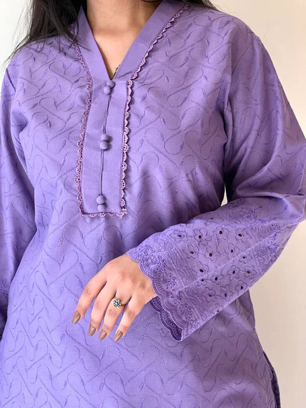 2 piece stitched chikankari suit