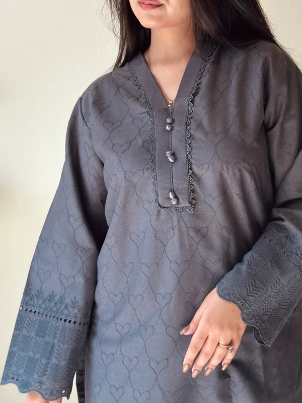 2 piece stitched chikankari suit