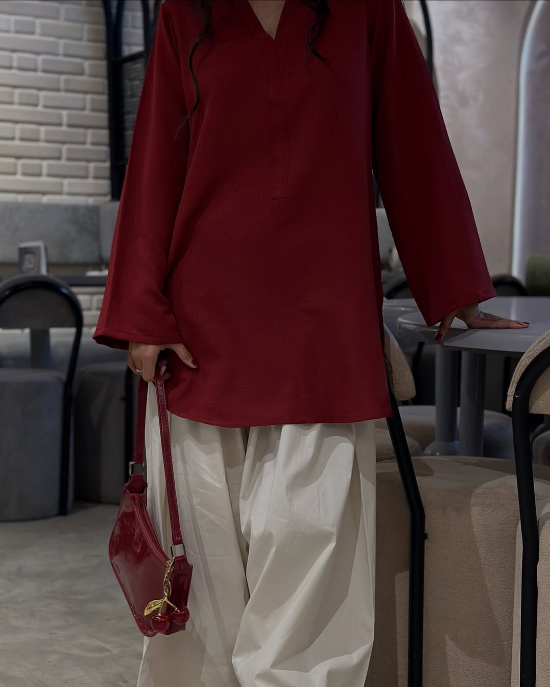 Elegant Maroon Summer Co-Ord Set