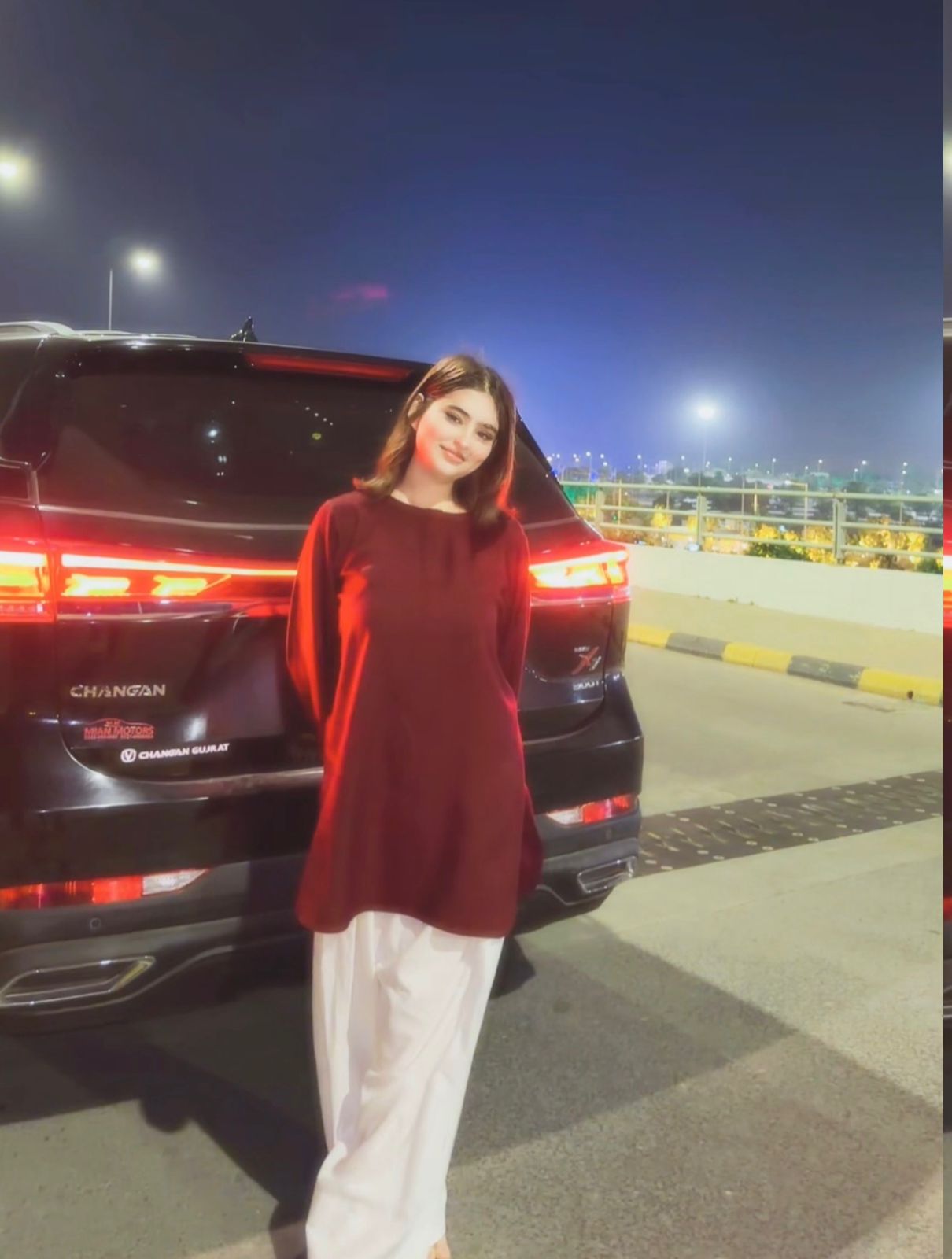 Maroon Lawn Co-Ord Set