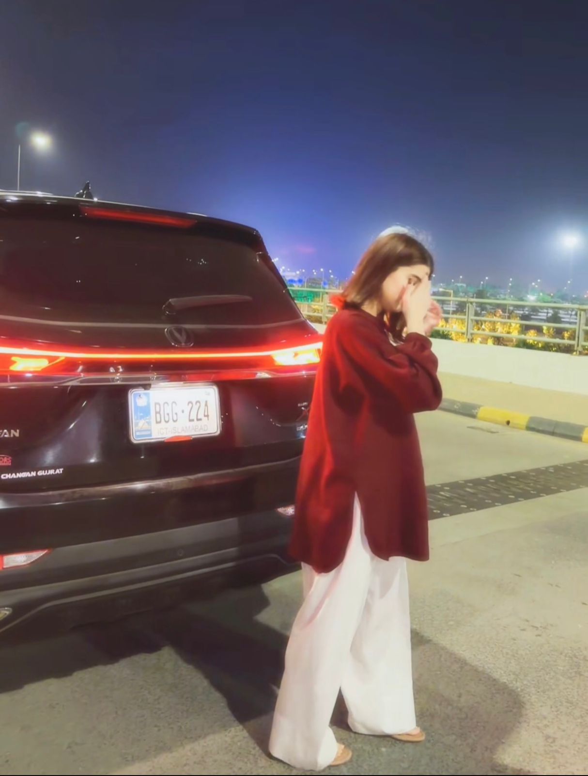 Maroon Lawn Co-Ord Set