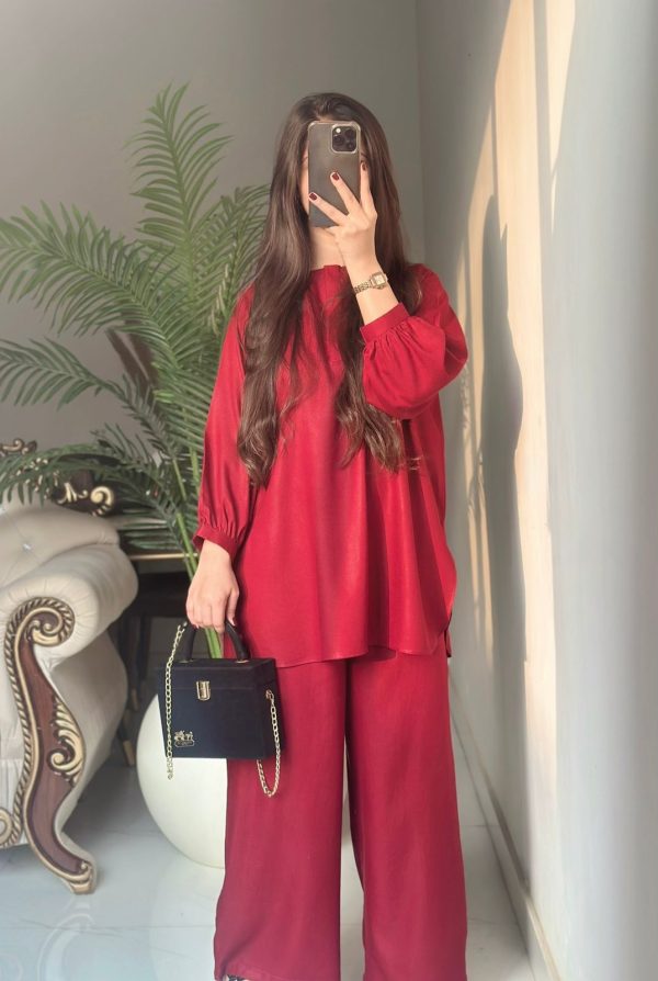 Summer Cotton Lawn – Maroon Coord set