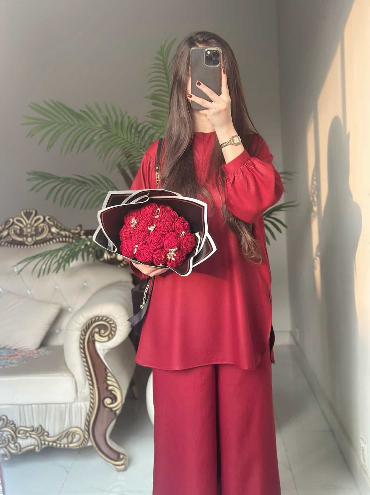 Summer Cotton Lawn – Maroon Coord set